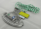 La médaille en alliage de zinc personnalisée de carnaval de 3D Waghausel, des médailles de moulage mécanique sous pression avec la corde et la fausse pierre de deux couleurs
