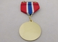 Médaille faite sur commande de fer ou de cadeau de souvenir de laiton ou d'en cuivre, médaille de ruban d'impression offset sans électrodéposition