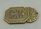 Les insignes de Pin de club de l'or 3D d'antiquité d'étain d'insignes de souvenir de moulage mécanique sous pression promotionnels