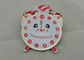 Médaille rouge de carnaval d'étain d'horloge, nickelage de 65mm avec le ruban pour des enfants