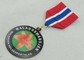 les médailles de récompenses de coutume de concurrence de 45mm avec le ruban, collent supplémentaire, aucune électrodéposition
