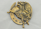 4.0mm 3D en haut relief meurent des médailles de fonte par le placage à l'or antique pour le cadeau