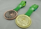 Les médailles 3d de ruban de Khanty Mansiysk cuivrent plaqué, ruban d'impression de transfert de chaleur