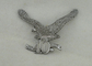 3D emblème militaire en alliage de zinc adapté aux besoins du client, insigne argenté antique de Pin de police