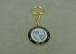 Mini Keychain promotionnel pour l'école, porte-clés argentés antiques adaptés aux besoins du client de base-ball