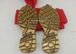 Les médailles antiques de récompenses de triathlons de moulage mécanique sous pression, médailles en alliage de zinc de l'antiquité 5K