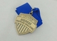 Placage à l'or rose des médailles 70mm de ruban d'épreuve sur route avec l'émail mol