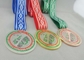 Cuivrage de médailles de ruban de triathlon de chasse à oeufs, impression polychrome