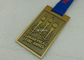 Les médailles adaptées aux besoins du client de marathon de l'or 3D, les médailles de sport de moulage mécanique sous pression, médailles d'émail de ruban avec en alliage de zinc