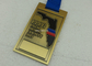 Médaille en bronze antique d'émail en métal pour des sports de marathon avec le finissage d'or