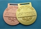 Les récompenses de badminton meurent des médailles de fonte, médailles brumeuses adaptées aux besoins du client de ruban de karaté de sport d'électrodéposition