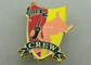Le Pin militaire doux d'armée de Pin/police d'émail en métal du placage à l'or 3D Badges