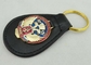 Keychains en cuir personnalisé par émail mol transparent pour la police militaire de la Russie