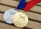 Le souvenir militaire du football de récompense olympique de marathon Badges martial en alliage de zinc de la coutume 3D