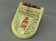 Les médailles de ruban de tournoi de Jiu Jitsu moulage mécanique sous pression avec le placage à l'or