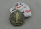Électrodéposition en laiton d'antiquité de médaille de ruban d'impression de réunion de sport de marathon