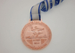 Médailles courantes de course d'émail mol, ruban fait sur commande de cou de médailles de la course 5K