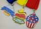 2 médailles de ruban de cou de logo de côtés pour des sports, médaille de service d'armée