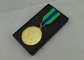 Les médailles de récompenses de coutume de Talentspejdernes par en alliage de zinc moulage mécanique sous pression, emballage de boîte et placage à l'or
