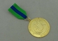 Les médailles de récompenses de coutume de Talentspejdernes par en alliage de zinc moulage mécanique sous pression, emballage de boîte et placage à l'or
