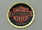 Les pièces de monnaie personnalisées par coupe en laiton de Diamont Silkscreen/impression offset pour Harley-Davidson