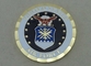 Pièce de monnaie personnalisée pour l'Armée de l'Air d'USA avec le matériel de cuivre 2,0 pouces et bord de coupe de diamant