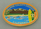 Boucles faites sur commande du Conseil de Comté d'Orange de la Californie avec le placage à l'or et l'émail mol