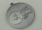 La médaille vivante de karaté d'argent d'antiquité de course de charité de MOE en alliage de zinc moulage mécanique sous pression