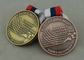Médaille courante en alliage de zinc de la Russie, médailles antiques de ruban de cuivrage